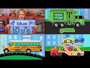 Learning Colors for Toddlers - Learn Colours Street Vehicles, School Buses, Big Rig Trucks for Kids