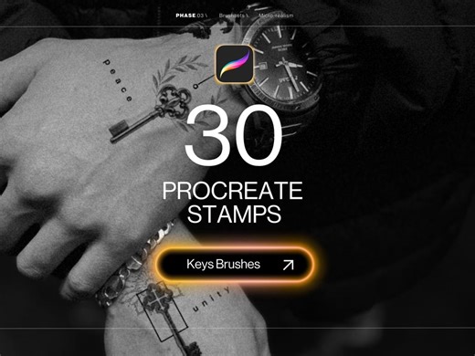 Procreate Tattoo Brushes: 30 Keys Tattoo Stаmрs for Tattoo Artists (digital Download) - Etsy