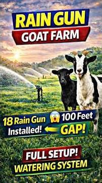 Rain Gun Irrigation Setup 💧 | Goat Farm Watering System#trending#tamizhavlogs#farming#drip#howto#diy
