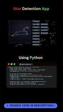 Star Detection App Using Python | OpenCV Project #coding #python #stardetection #pythontutorial