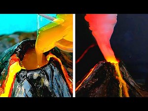 HOW TO MAKE VOLCANO DIORAMA | EPOXY RESIN DIY CRAFTS