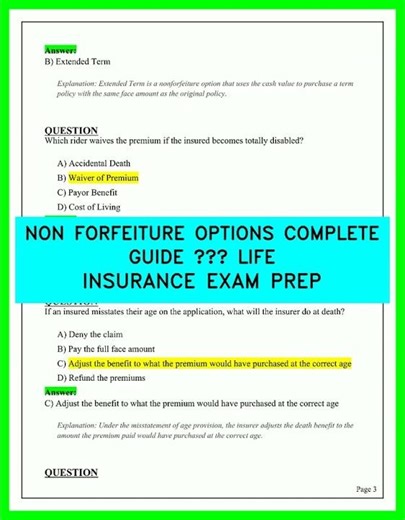 Non-Forfeiture Options Explained | Life Insurance Exam Prep 2026 (Must-Know Guide)