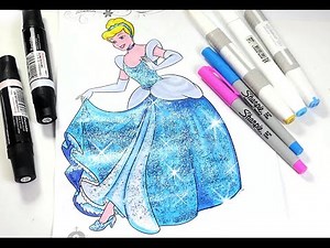 Cinderella coloring page Disney princess coloring book for kids