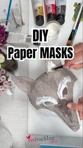DIY FOX MASK - homemade paper clay