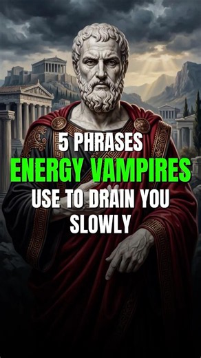 5 Phrases Energy Vampires Use to Drain You Slowly | Stoic Philosophy