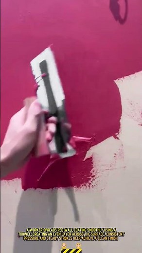 House Wall Painting Process for a Smooth Red Wall Finish #dailywork #painting