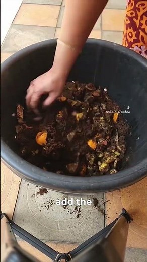 Composting in bucket #composting #homemade #compostwithvapra #greenmixpowder #waste