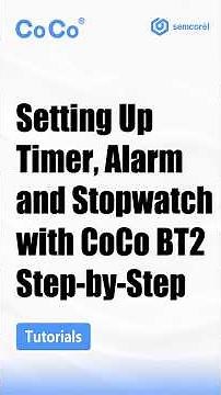 CoCo BT2 (BT2-Z & BT2-X) Tutorial: Set a Timer, Stopwatch & Alarm in Minutes