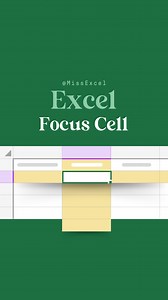 Highlight your active cell 🔦💯 I'm hosting a free Excel training and you're invited! If you're ready to finish tasks in a fraction of the time and eliminate all of the frustration that comes with complicated spreadsheets, click the link in my bio to save your seat⚡#exceltips #excel #exceltraining #exceltutorial #spreadsheets #finance #workhacks #corporate #exceltipsandtricks #financetips | Miss Excel