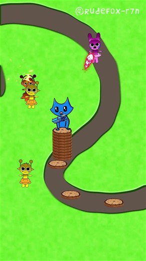 No Contact Run: Rude Fox Goes Vertical with Wood Stacks to Avoid Sprunki #shorts