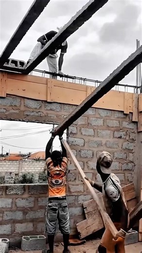 Roof Beam Installation Work Tool Using Manual Lifting Lever #worktool