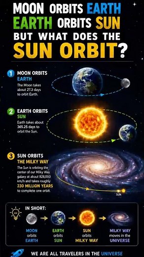 🌙 Moon Earth Sun — What Does the Sun Orbit? 🌌