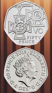 A UK FIFTY PENCE COIN DATED 2019
