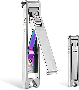 KeyUnity KN02 Keychain Nail Clippers, Foldable Stainless Steel Fingernail Cutter for Travel & Everyday Carry