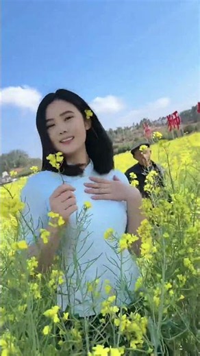 阳春三月的油菜花海，来一场浪漫的邂逅啊😜😜😜#我的乡村生活 #记录真实生活 #春天赴一场花海的约会