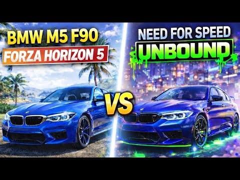 4K BMW M5 F90: Forza Horizon 5 vs NFS Unbound | ULTIMATE COMPARISON | Graphics, Sound & Physics!🚀