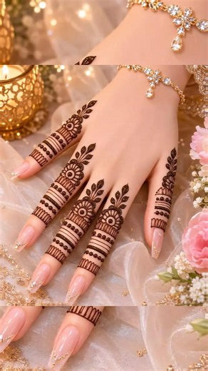 Finger mehndi design | simple mehndi design | easy mehndi design for hands#mehndi#henna#mehndidesign