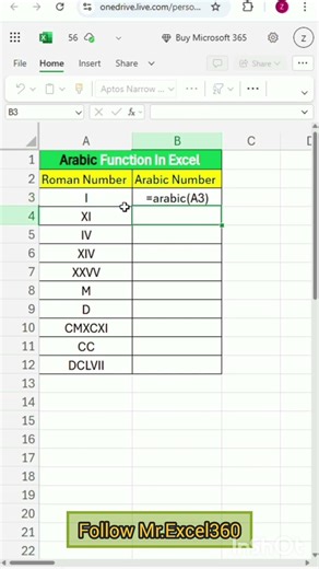 Convert Roman to Arabic Numbers in Excel 🔥 | Arabic Formula Trick | Excel Tips Hindi + English