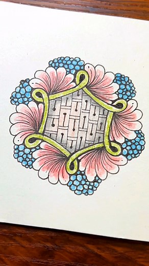 When Lines Meet Mindfulness –Zentangle Magic”| Drawing Tutorial For Beginners #zentangle #doodle #art #zenart #mindfulart #trending #viralpost #fbpage #easyart #fblifestylechallenge #fblifestyle | Easy Art