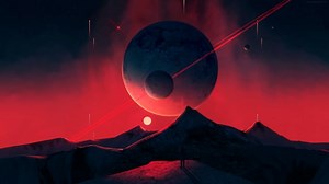 Planet, Sky, Red. Free Stock Video