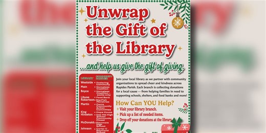 Unwrap the Gift of the Library this holiday season by donating to local community organizations