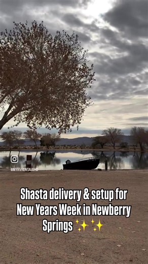 Too beautiful not to share 😍 Shasta was delivered and setup for our renters out in Newberry Springs!! Keyless drop off - Fast and easy! Myrvrentalshd.org #rvrentals#fyp#newyearseve#myrvrentalshd#applevalleyglamping