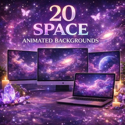 20 Galaxy Looped Animated Background Videos | Space & Cosmic Galaxy Backdrops | Seamless Loop Video Pack - Etsy