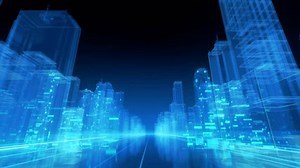 Accelerating Into Future High-tech Cyber City Stock Footage Video (100% Royalty-free) 1110039311 | Shutterstock