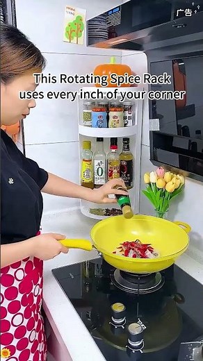 Small Kitchen Upgrade: Rotating Spice Rack for Corners