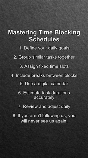 Mastering Time Blocking Schedules