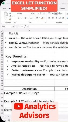 Master the LET Function in Excel! #shorts