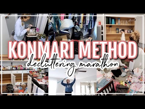 KONMARI METHOD CLEAN AND DECLUTTER WITH ME 2021 | DECLUTTERING MARATHON | 2 HOURS OF CLEANING