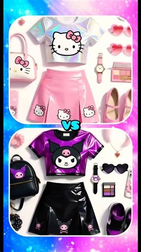 Kuromi 💜 vs Hello Kitty 💖 Sanrio Edition Lisa Or Lena #hellokitty #kuromi #tiktok #shorts #viral