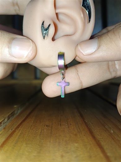cross design hoop earrings #earring #earrings #earringslovers