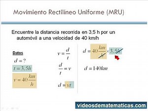 Movimiento rectilineo uniforme calcular distancia