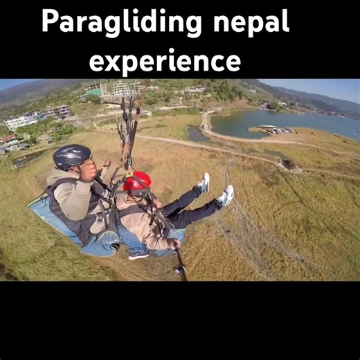 Paragliding nepal acrobatics and landing #paragliding #pokhara #nepal #fyp