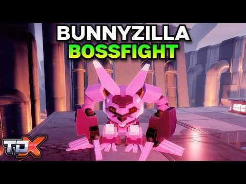TDX Bunnyzilla Boss Fight (Wave 18) | Easter Night Normal