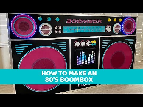 80's Boombox DJ Booth Tutorial - Make your own 6 foot wide boombox as an eighties party decoration!