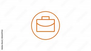 Animated of briefcase icon. Business case sign animation. Business portfolio concept