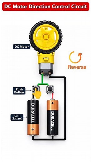 DC Motor Direction Control Circuit 🔄 | Forward & Reverse Motor Using Push Buttons