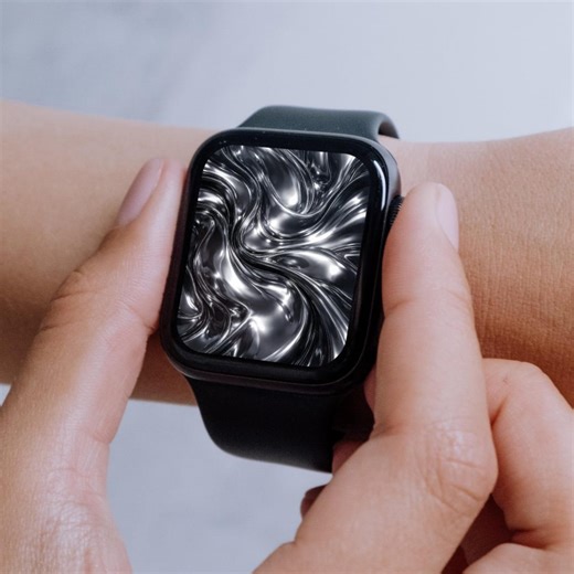 Liquid Metal Watch Face Grey, Apple Watch Wallpaper, 3D Liquid Metal Fluid, Smart Watch Backround, Digital Wall Art Minimalist, Tech-luxury - Etsy