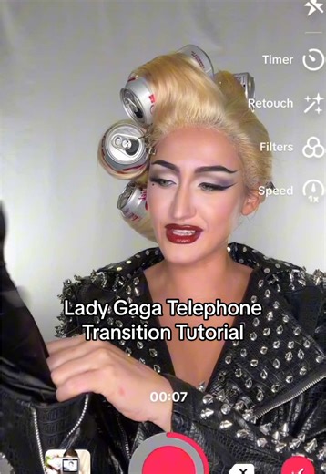 Transforming into Lady Gaga in Telephone Tutorial