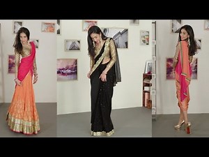 How To Wear A Saree Without All The Draping - Easy Saree Style - Glamrs