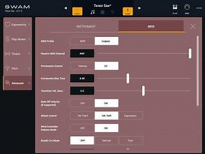 SWAM Tenor Sax Breath Control Setup