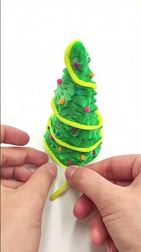 Making a Christmas Tree with Modeling Clay | Fun Holiday Craft for Kids