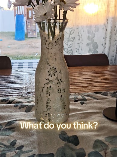 Finally trying out one of ya'll's ideas for my vintage doily collection. I love it 😍 #vintage #lace #diy #recycle #craft