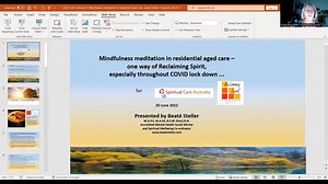 Mindfulness Meditation in Residential Aged Care. Beate Steller