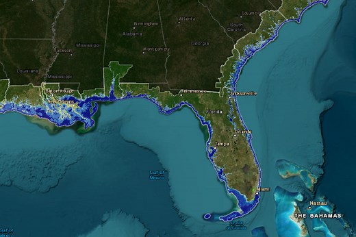 Florida Map Shows Where State Will Become Underwater From Sea Level Rise