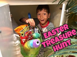HUGE EASTER EGG TREASURE HUNT | Hundreds of EGGS & Hidden Baskets