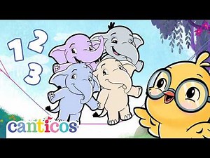 Little Elephants and more Nursery Rhymes | Learn to count and Learn Animals @canticosworld